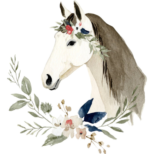 Watercolor Horses Fabric Panel 41