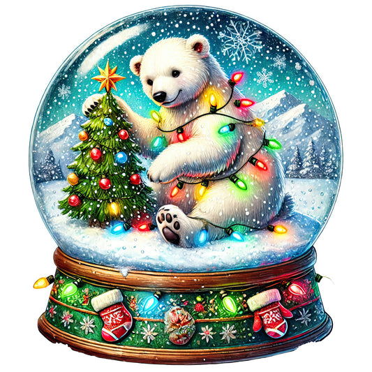 Christmas Snow Globes Fabric Panel 10