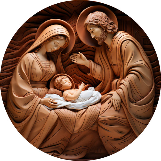 Nativity Christmas Ornaments Fabric Panel 39