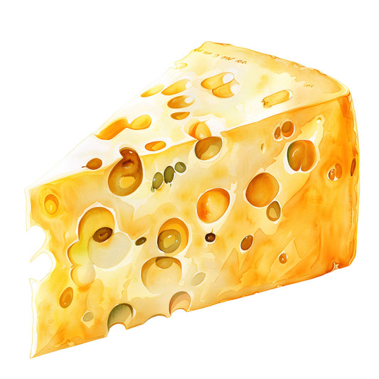 cheese yellow, golden yellow, butter yellow, cream, pale yellow, orange yellow, holes pattern, swiss cheese, food theme, cheese motif, realistic food, kitchen, farmhouse, whimsical, playful, cute, novelty, food print, dairy theme, conversation print, children's fabric, kid's quilt, home decor, table runner, apron fabric, culinary theme, cottage core, illustrated, food art
