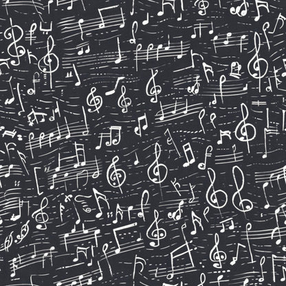 Handwritten Music Pattern 4 Quilting Cotton Fabric
