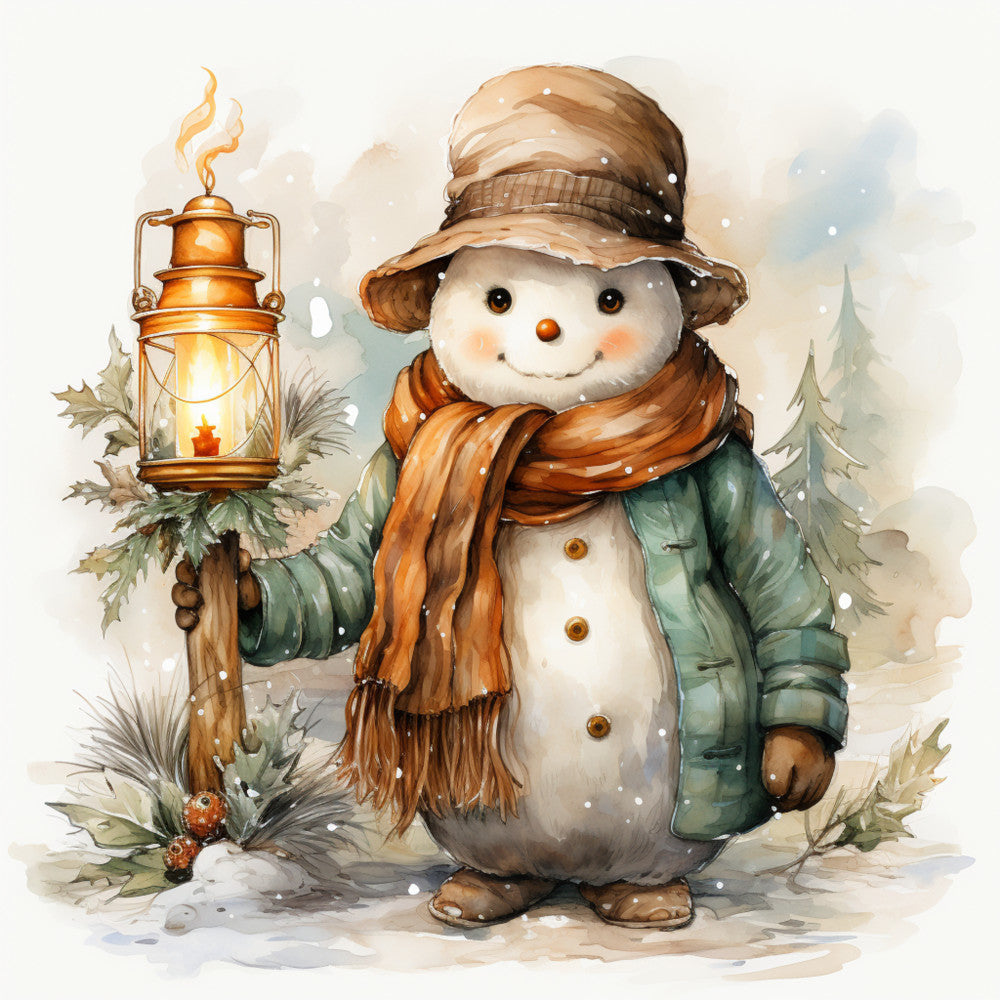 Classic Snowman Fabric Panel 80