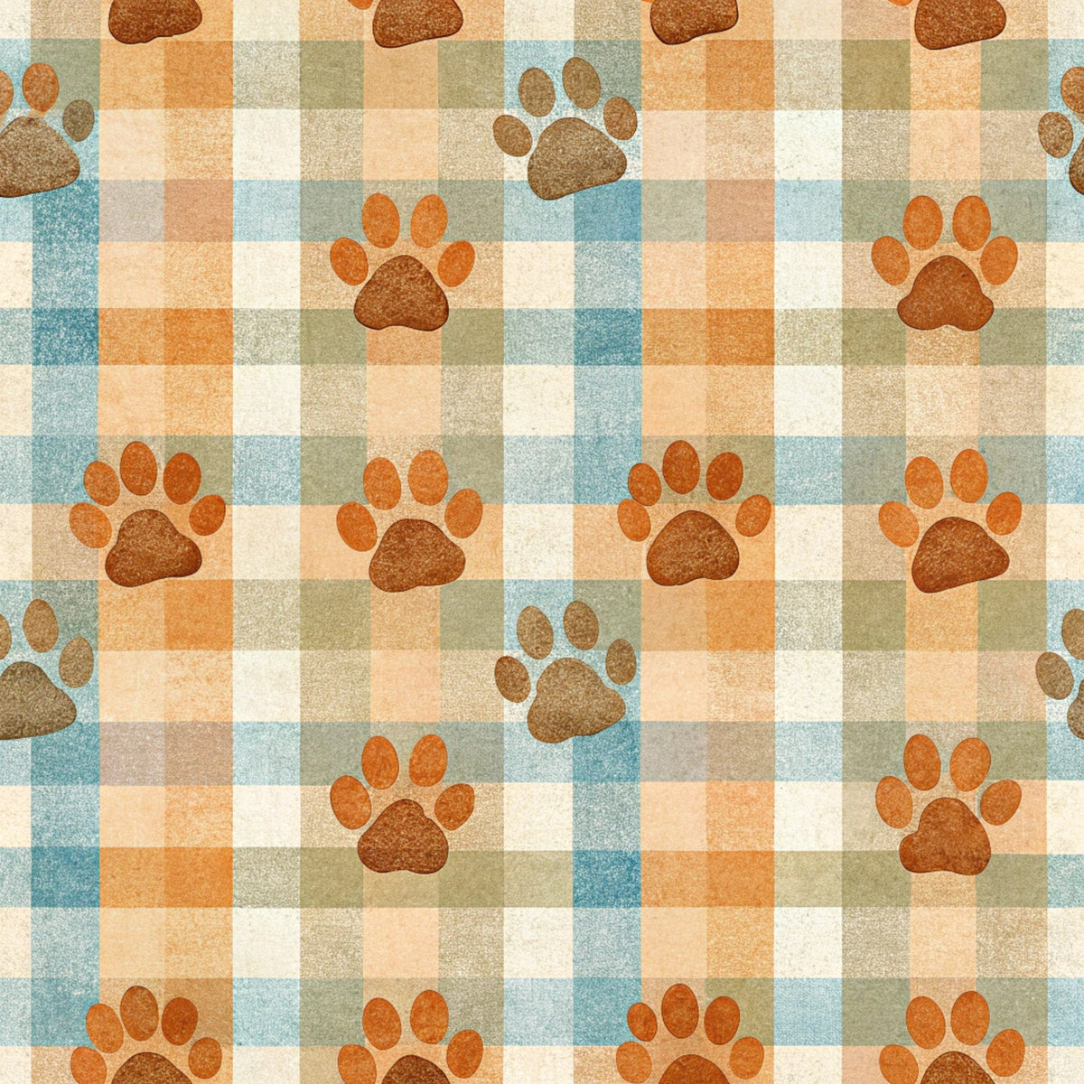 Puppy Prints Pattern 27 Minky Fabric