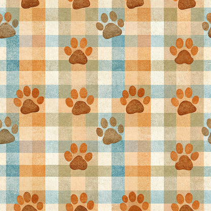 Puppy Prints Pattern 27 Minky Fabric