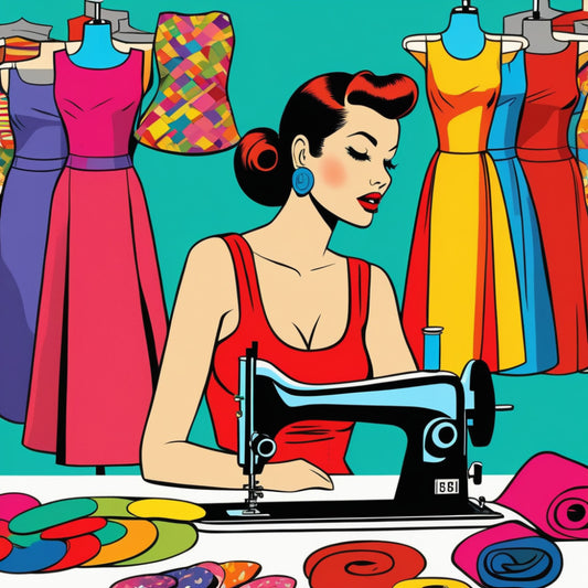Pop Art Sewing Fabric Panel 71