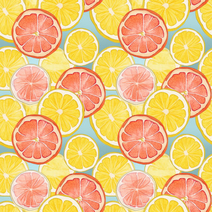 Lemons and Citrus Sour Splash Pattern 12 Quilting Cotton Fabric