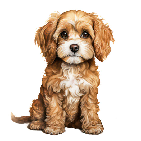 Cute Cavapoos Fabric Panel 36