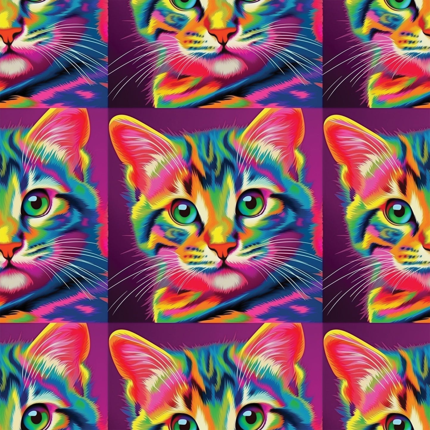Colorful Animals and Plants Pattern 5 Quilting Cotton Fabric