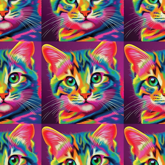 Colorful Animals and Plants Pattern 5 Quilting Cotton Fabric