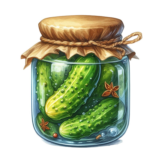 Pickle in a Glass Jar Fabric Panel 3