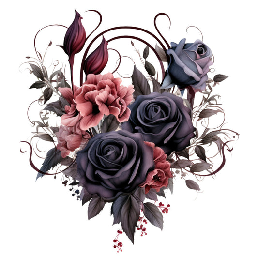 Gothic Floral Fabric Panel 29