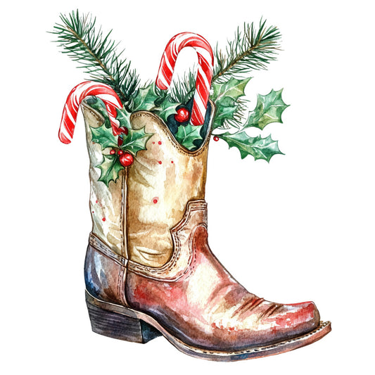 Cowboy Christmas Fabric Panel 20