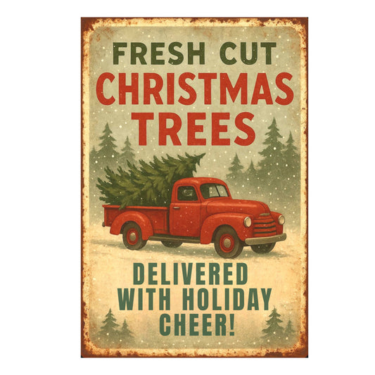 Vintage Christmas Poster Fabric Panel 7