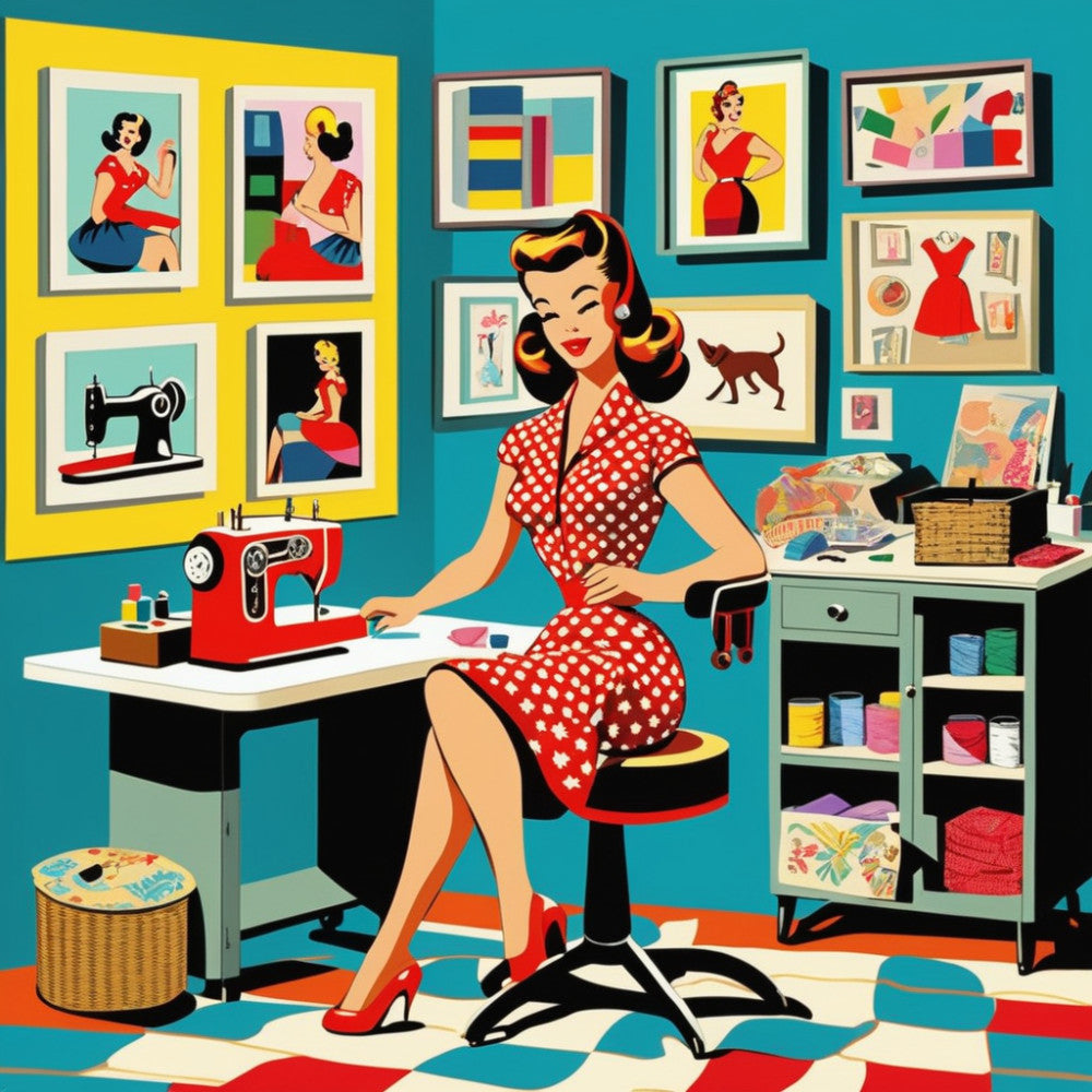 Pop Art Sewing Fabric Panel 24