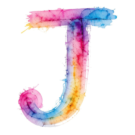 Brushstroke Alphabet Fabric Panel 11