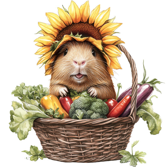 Cute Guinea Pigs Fabric Panel 8