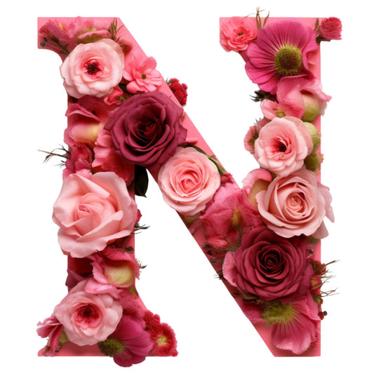 Rose Alphabet Fabric Panel 10