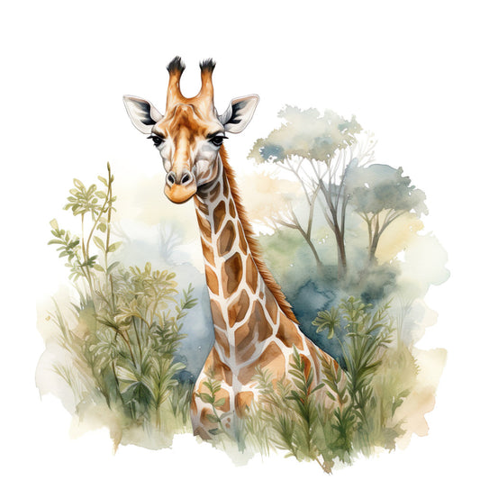 Giraffe Scenes Fabric Panel 2