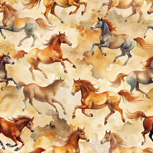 Wild Horses Pattern 17 Quilting Cotton Fabric