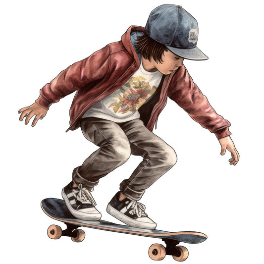 burgundy, gray, cream, tan, navy blue, skateboarding, boys, youth, urban, casual, modern, street style, sneakers, cap, graphic tee, floral graphic, cool kids, active wear, contemporary, trendy, sport themed, casual wear, apparel print, fashion illustration, lifestyle, hip hop style, streetwear inspired
