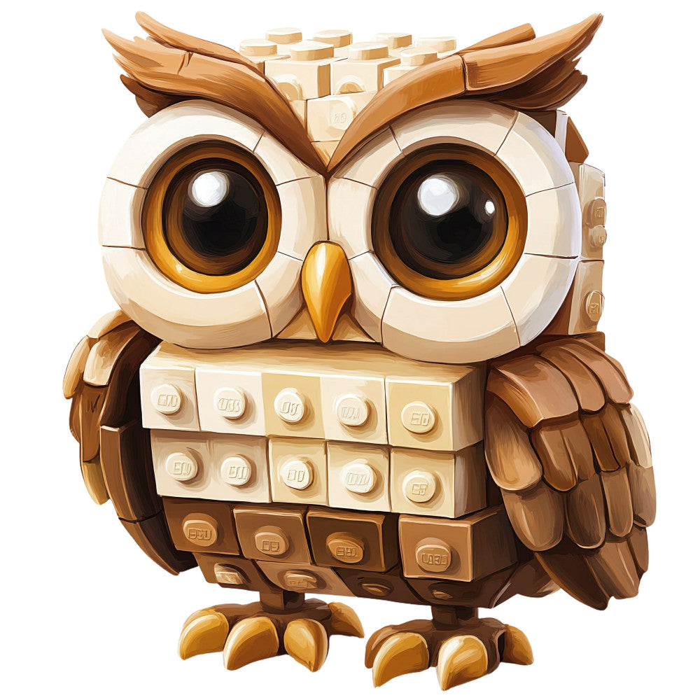 Building Bricks Animals Fabric Panel 19