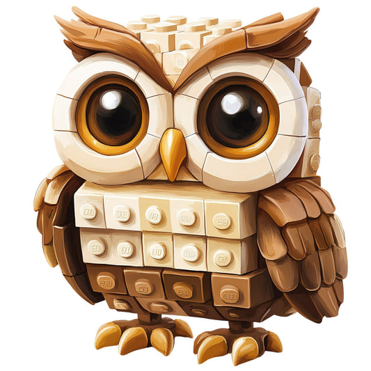 Building Bricks Animals Fabric Panel 19