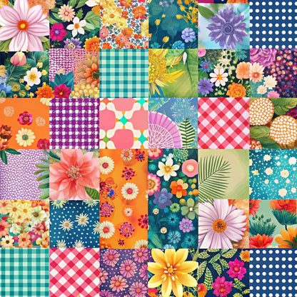Quilted Daisies Pattern 15 Minky Fabric