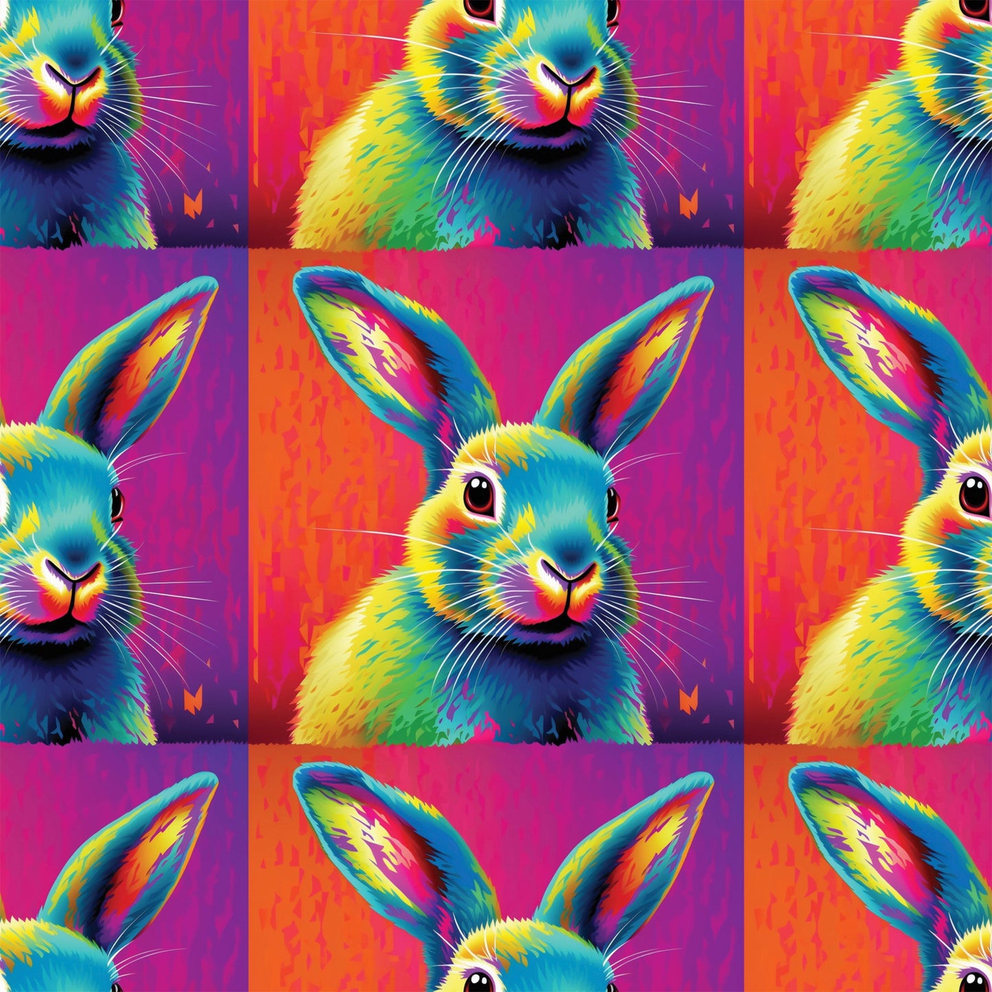 Colorful Animals and Plants Pattern 4 Quilting Cotton Fabric