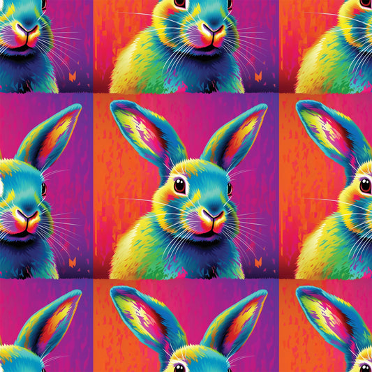 Colorful Animals and Plants Pattern 4 Quilting Cotton Fabric