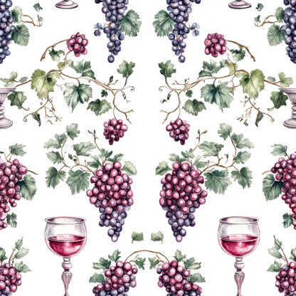 Grapes and Goblets Pattern 25 Minky Fabric