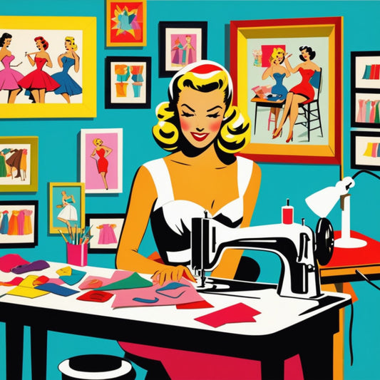 Pop Art Sewing Fabric Panel 45