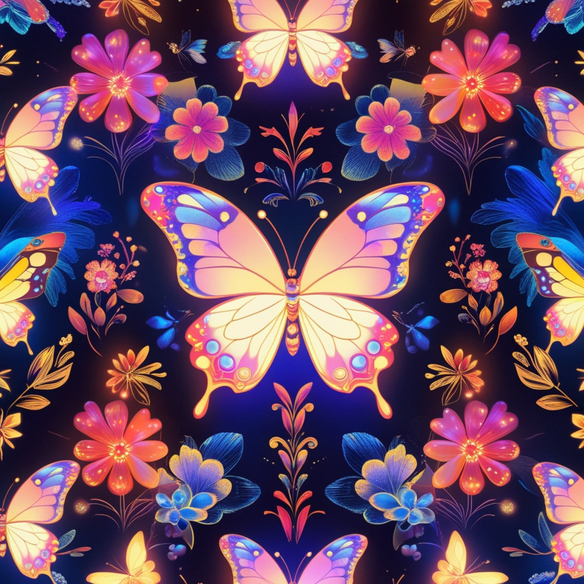 Luminous Wings Pattern 10 Minky Fabric
