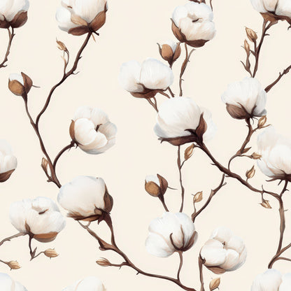 Raw White Cotton Pattern 9 Quilting Cotton Fabric