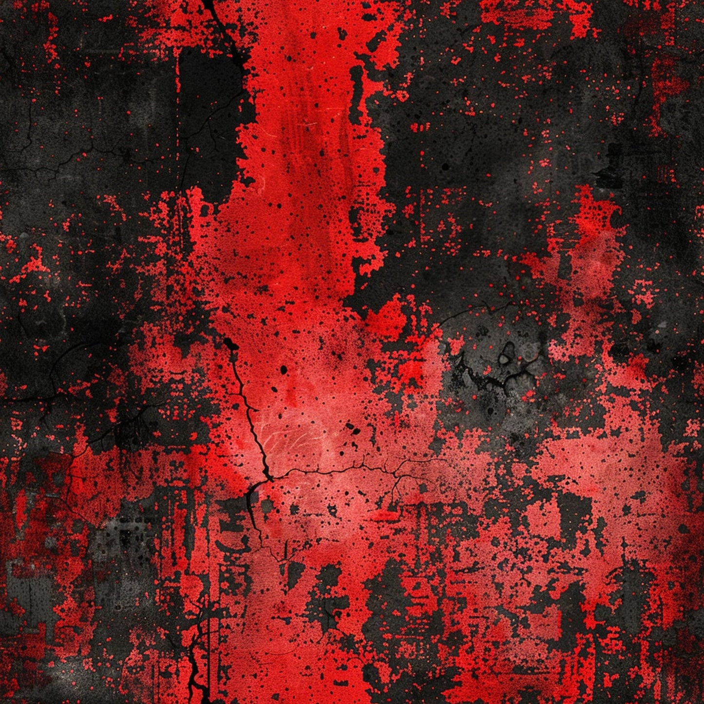 Red and Black Grunge Pattern 5 Quilting Cotton Fabric