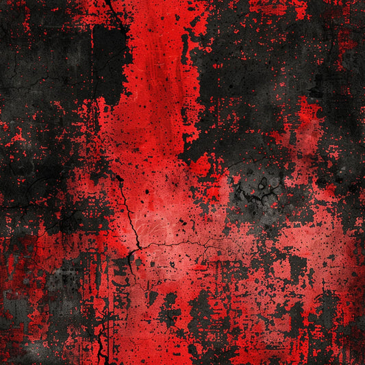 Red and Black Grunge Pattern 5 Quilting Cotton Fabric
