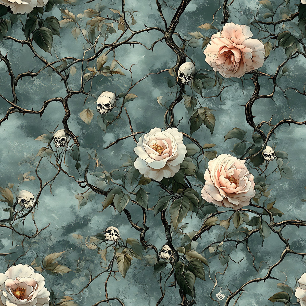 Thorned Roses Pattern 17 Minky Fabric