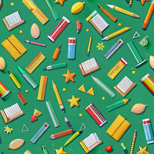 Back to School Pattern 4 Quilting Cotton Fabric