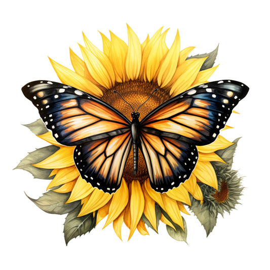Sunflowers and Butterflies Fabric Panel 23