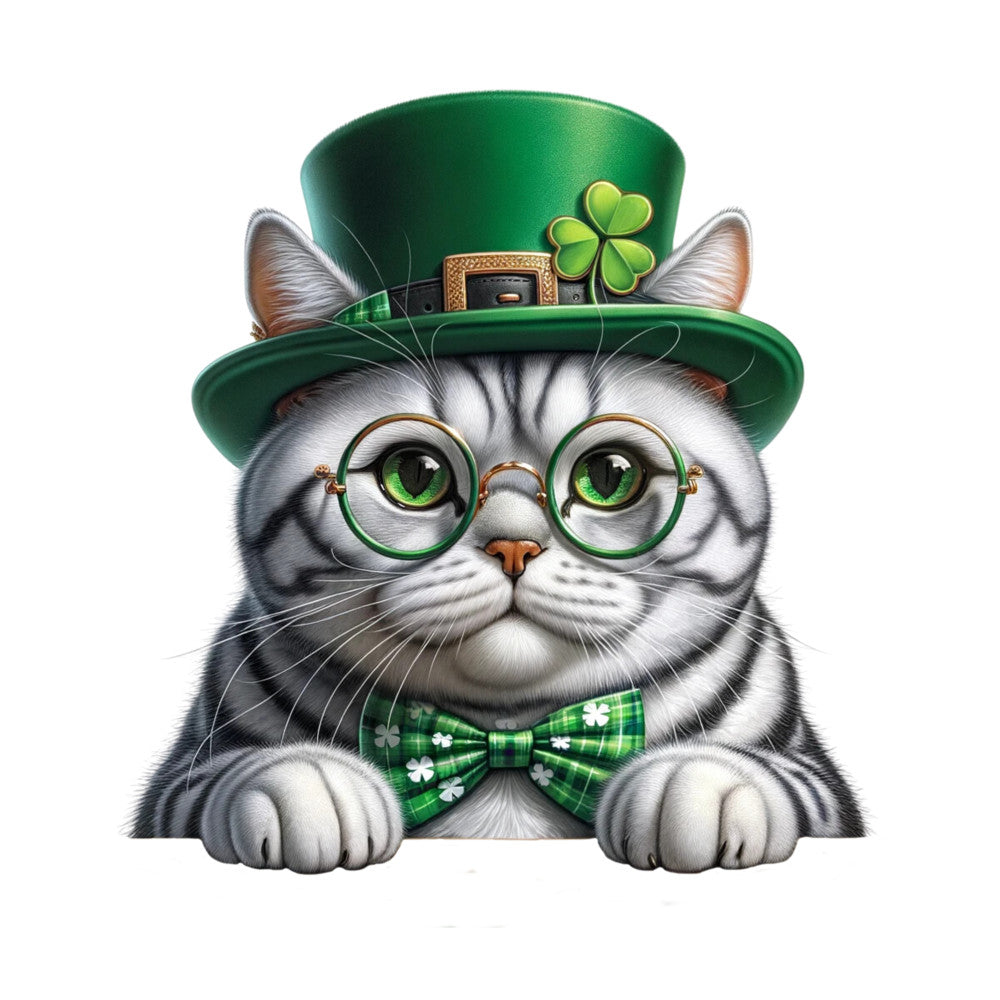 St Patricks Day Cat Fabric Panel 7