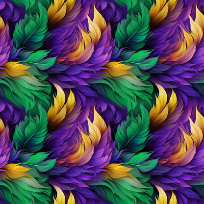 Carnival Plumes Pattern 2 Minky Fabric
