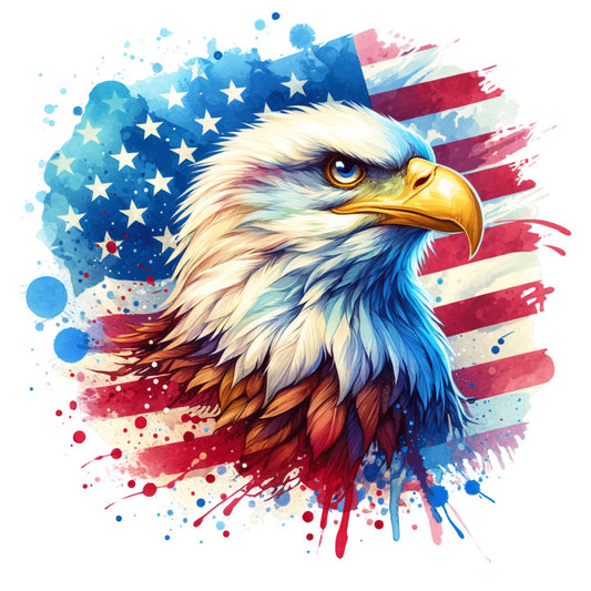 American Flag Animal Fabric Panel 2