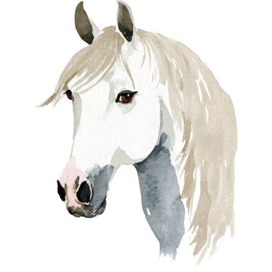 Watercolor Horses Fabric Panel 50