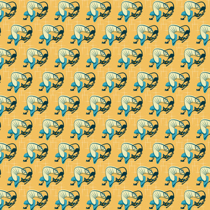 Atomic Kitty Pattern 7 Quilting Cotton Fabric