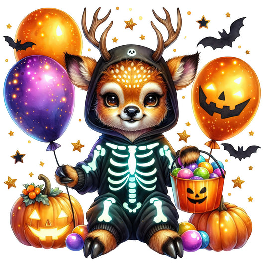 Halloween Wonder Animals Fabric Panel 134