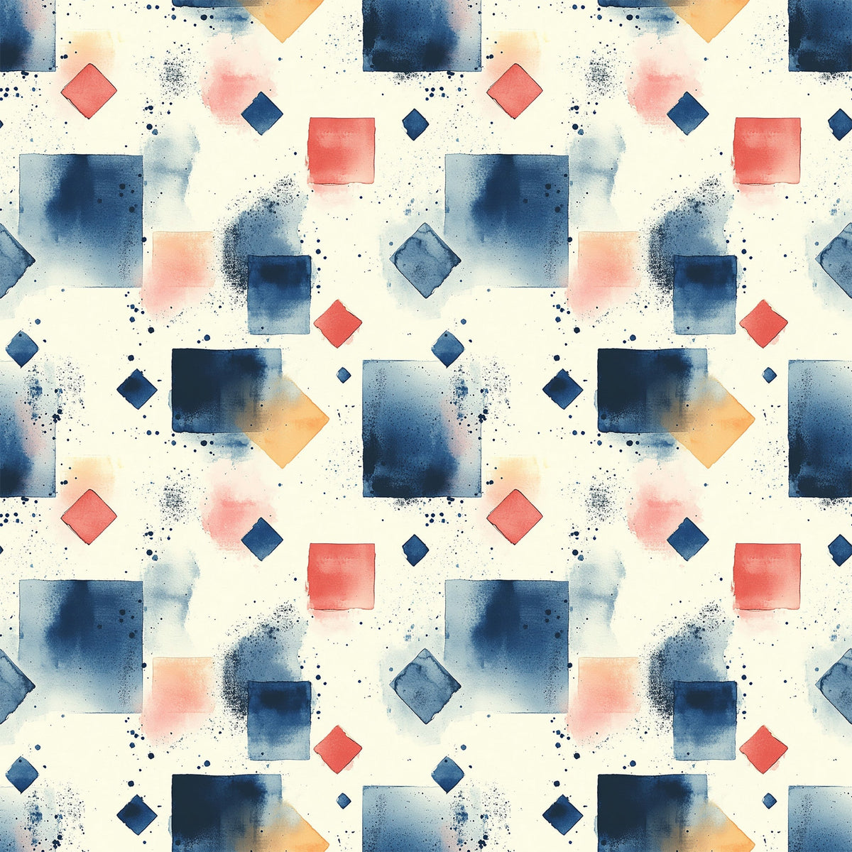 Retro Ember Wash Pattern 7 Minky Fabric