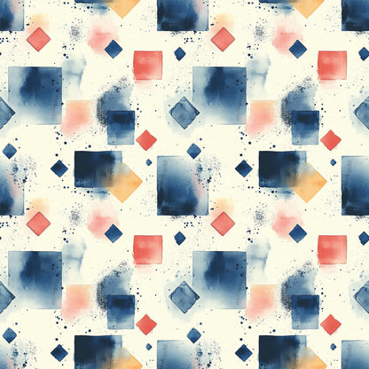 Retro Ember Wash Pattern 7 Minky Fabric
