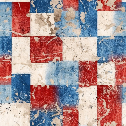 Distressed Patriotic Pattern 7 Quilting Cotton Fabric