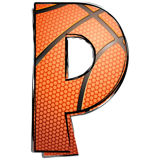 Basketball Doodles Alphabet Fabric Panel 32