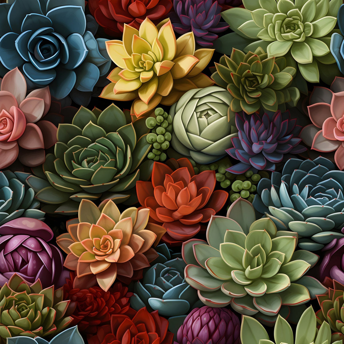 Rosette Garden Pattern 2 Minky Fabric