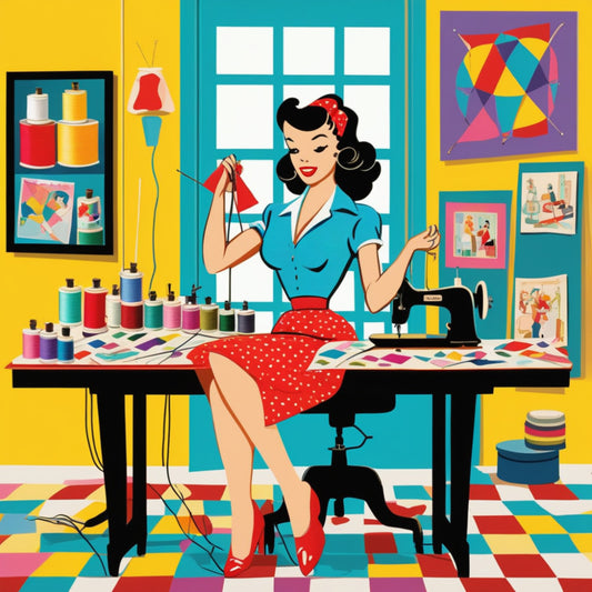 Pop Art Sewing Fabric Panel 69